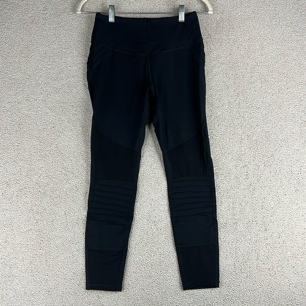 Born Primitive Black Leggings Mesh and Textured Patches Womens Size Medium